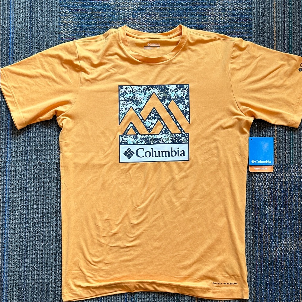 NWTags Columbia Men's Mustard Mountain Graphic Tee